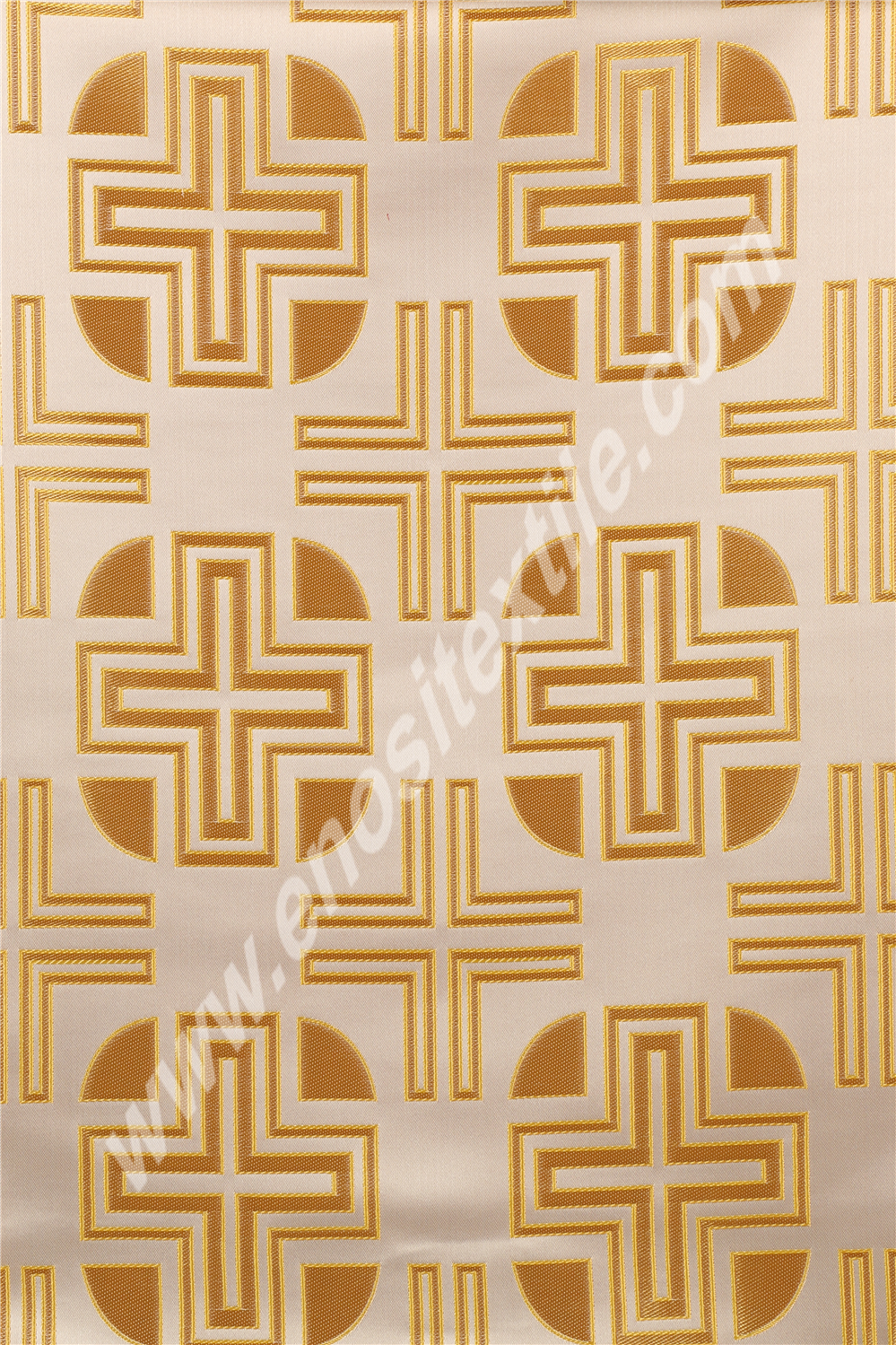 KL-008 White-Gold Brocade Fabrics